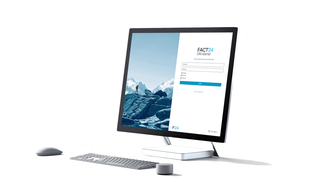 FACT24 Login Maske Bildschirm