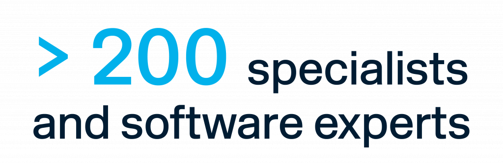 200 specialists and software experts