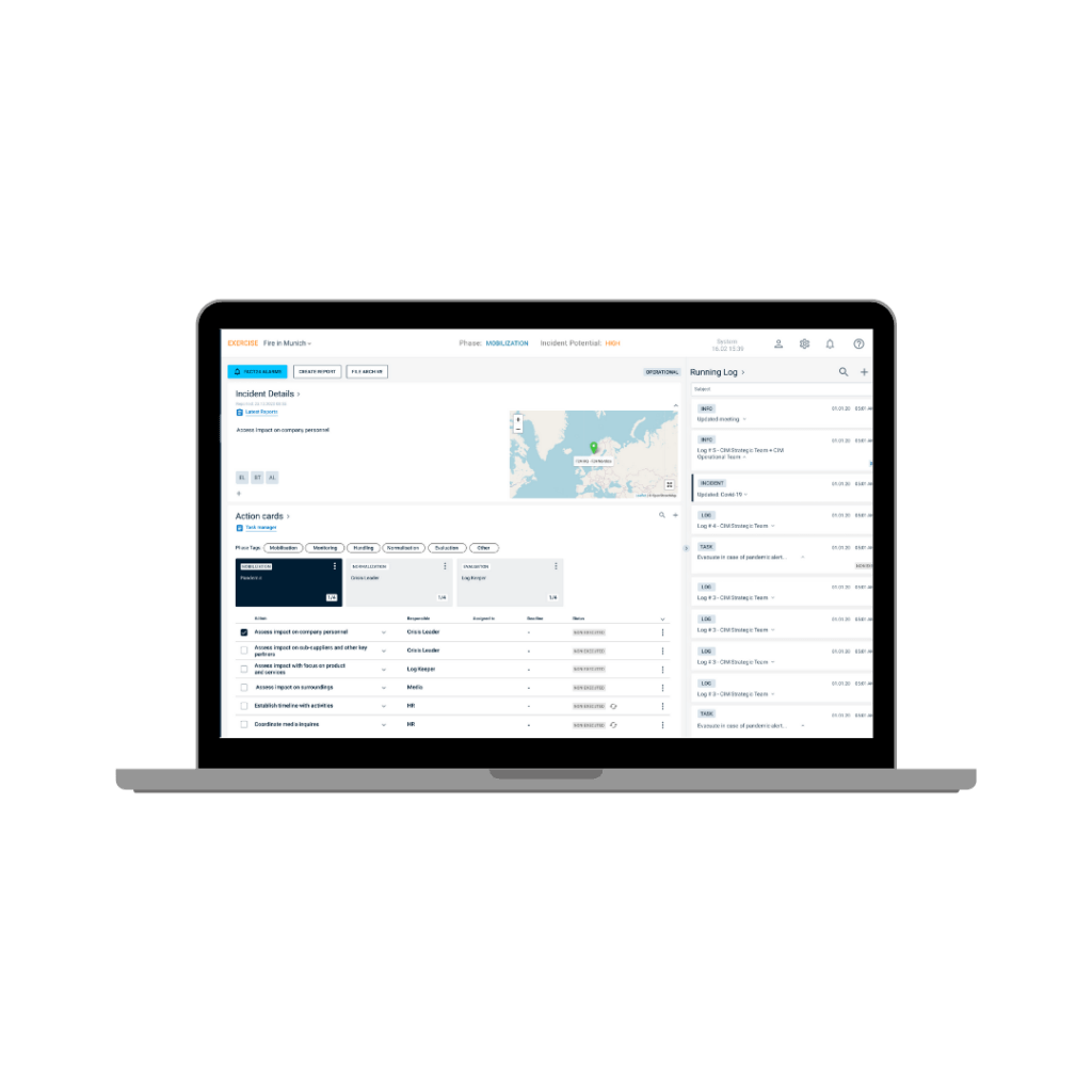 fact24 krisenmanagement software display